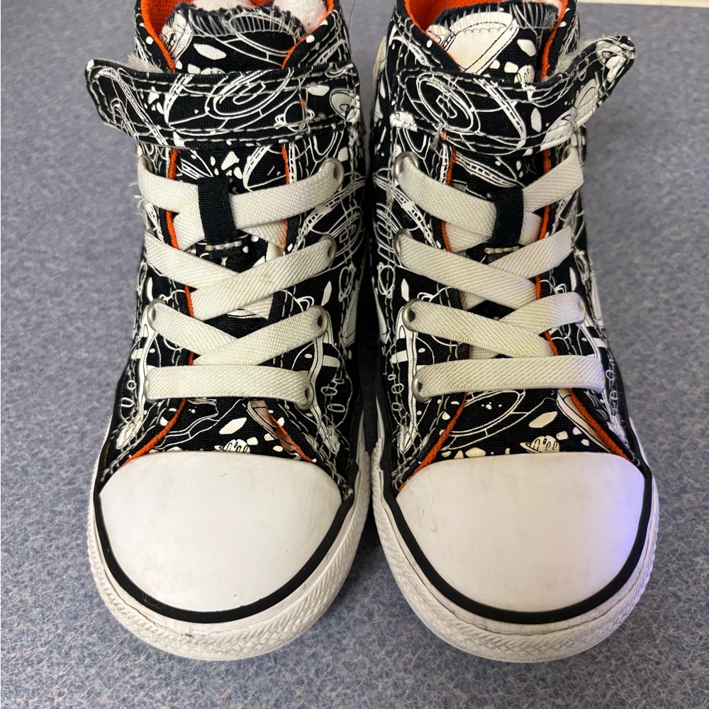 Chuck Taylor Black and White All Star Converse High-Top Sneakers “Space Kid”